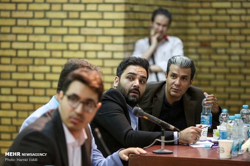 آریا عظیمی نژاد و احسان علیخانی در دانشگاه تهران