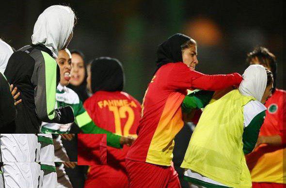 زد و خورد شدید در فوتبال زنان ایران 6