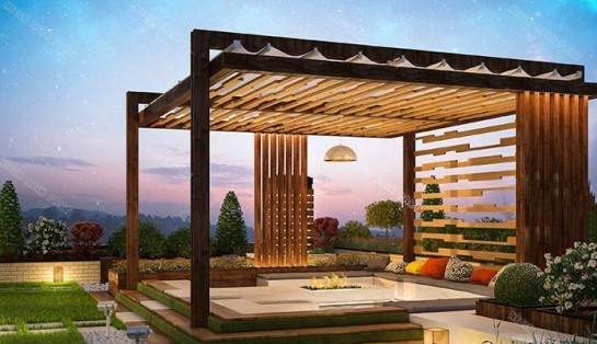 نمونه طراحی فضای سبز پشت بام طرح جدید