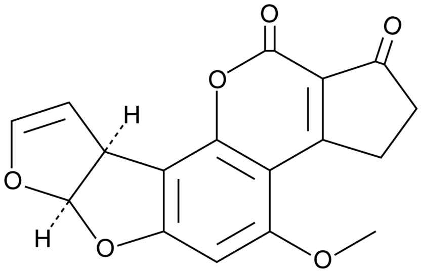 ساختار شیمیایی سم آفلاتوکسین