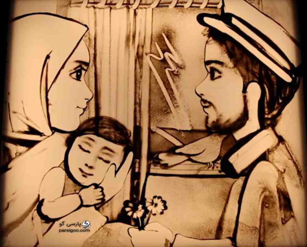 نقاشی فاطمه عبادی برای شهدای مدافع امنیت