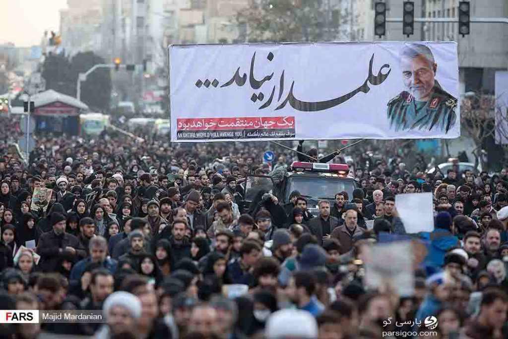 علمدار نیامد خروش میلیونی مردم تهران در استقبال از پیکر سردار سلیمانی