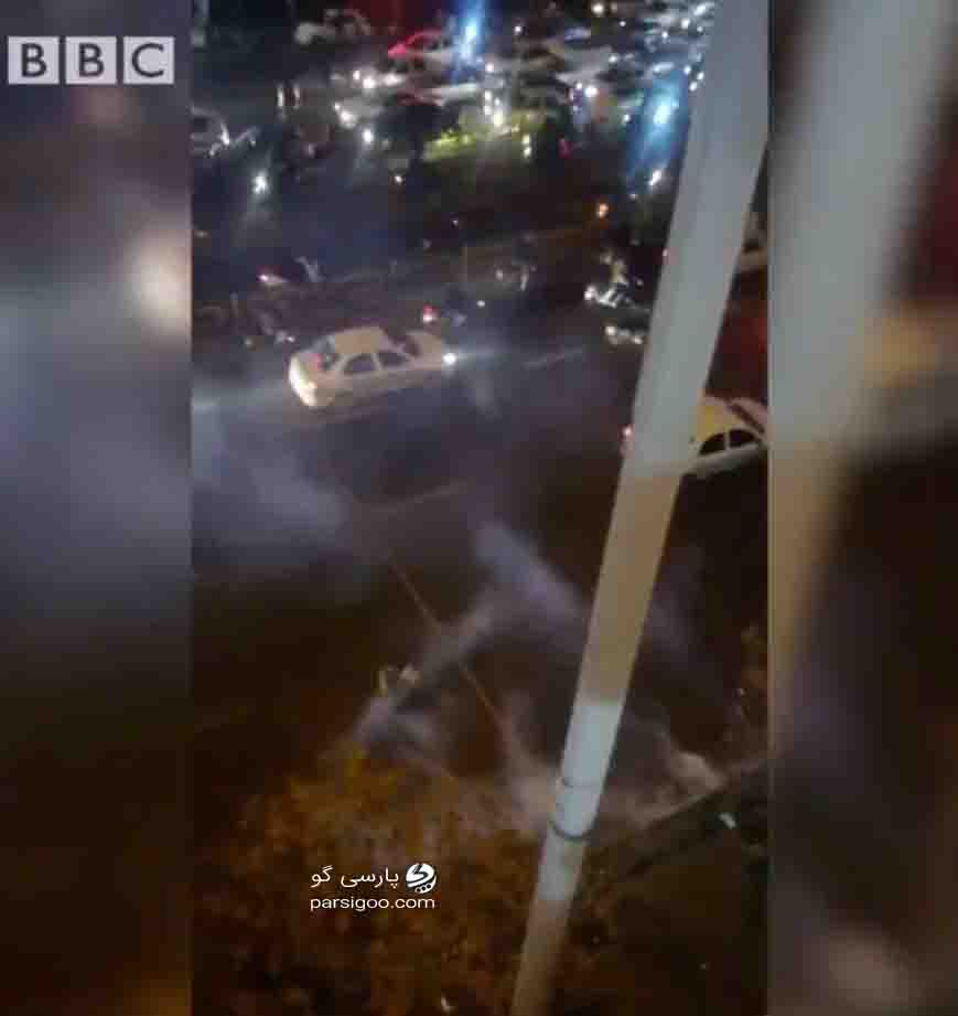 گزارش بی بی سی فارسی از تجمع اعتراضی عده ای در تهران
