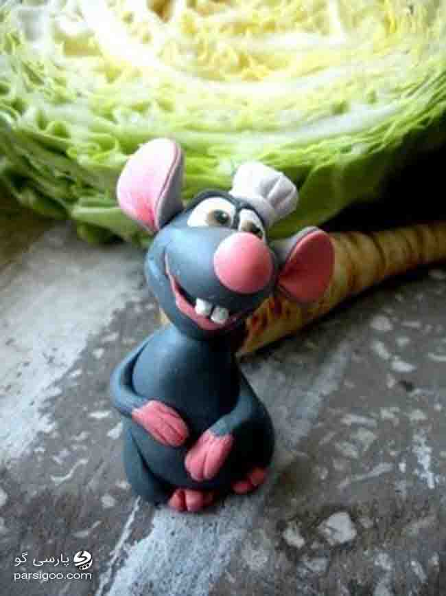 ايده ساخت موش سرآشپز خميري