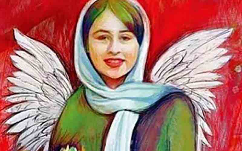 نقاشی از رومینا اشرفی 14 ساله که با جملات عاشقانه پسر 35 ساله فریب خورد و از خانه فرار کرد