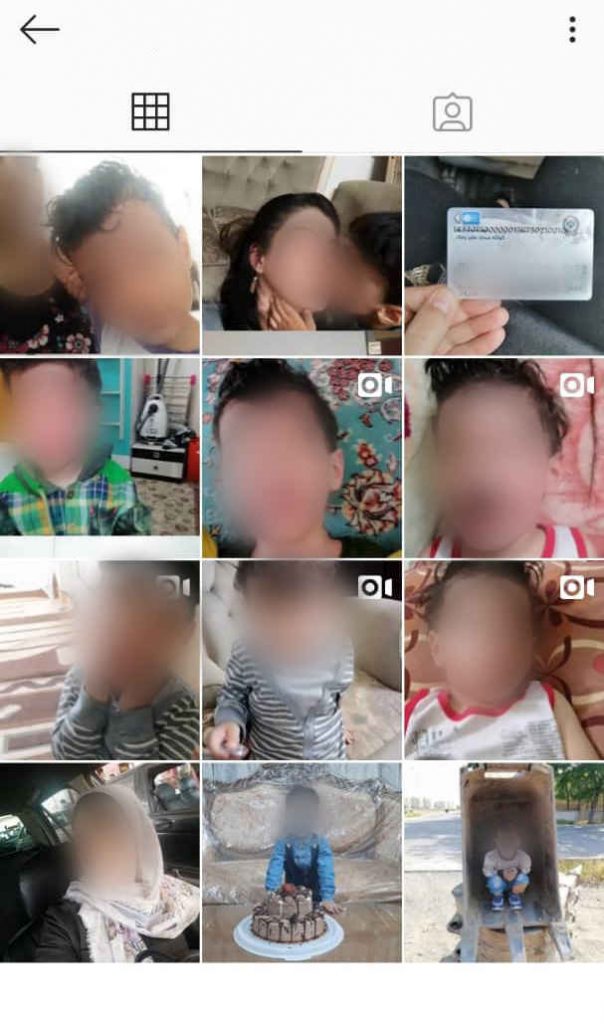 تصاویر منتشر شده در صفحه مادر کودک آزار مشهدی برای اخاذی از مردم