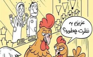 کاریکاتور گرانی مرغ و تخم مرغ