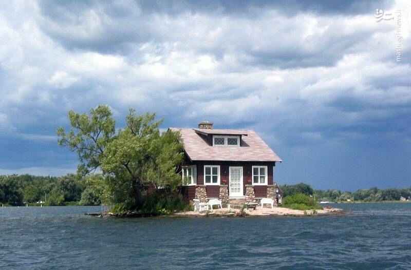 خانه رویایی و زیبا وسط رودخانه پر آب
