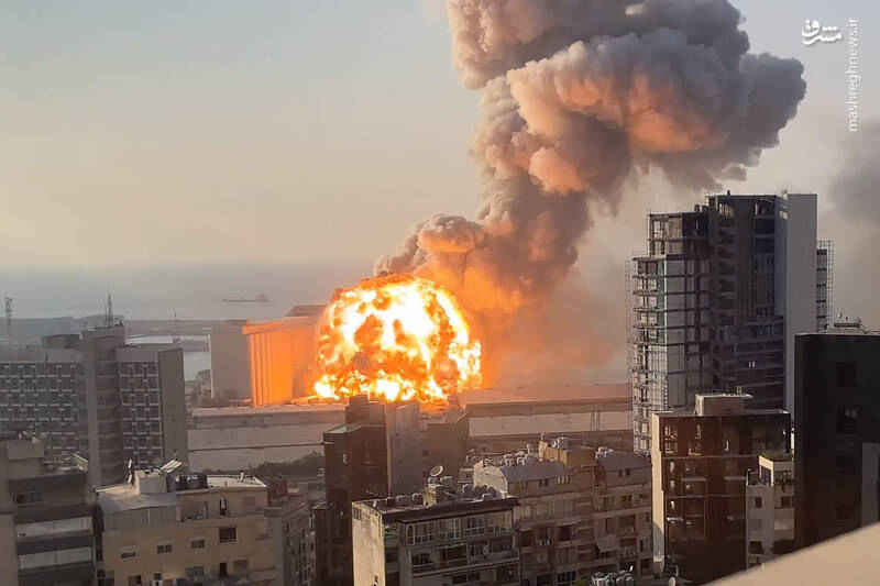 لحظه انفجار بیروت با کیفیت بالا
